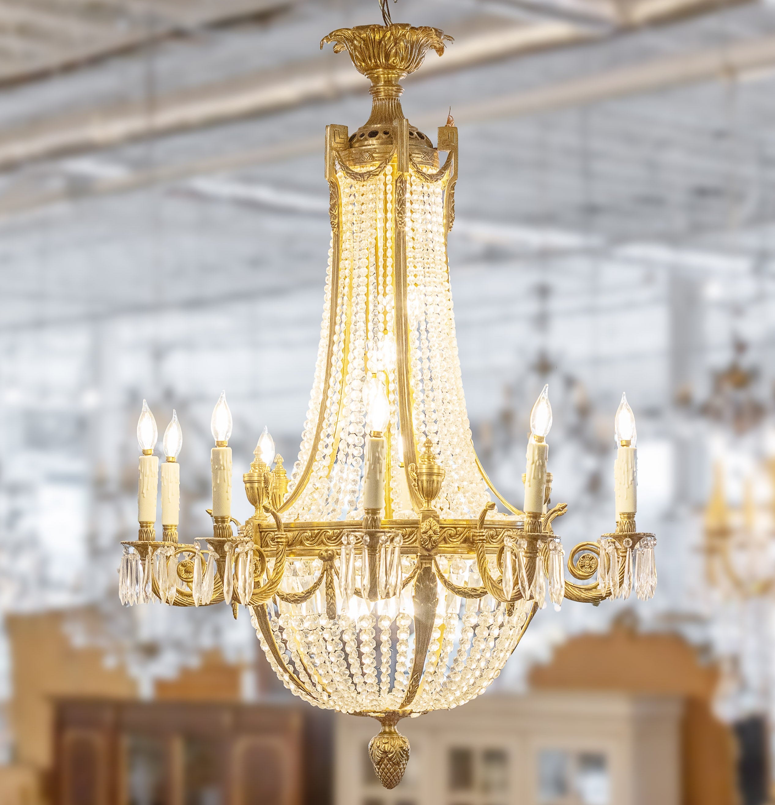 chandelierデスク D144_36w_empire_basket_chandel