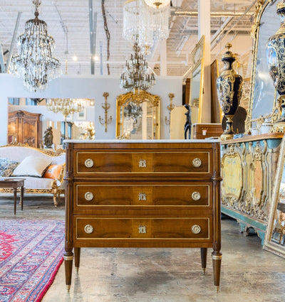The Beauty of  French Louis XVI Burlwood Nightstands