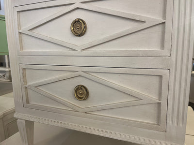 Swedish Nightstand with Diamond Trims