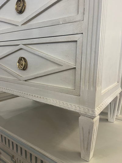 Swedish Nightstand with Diamond Trims