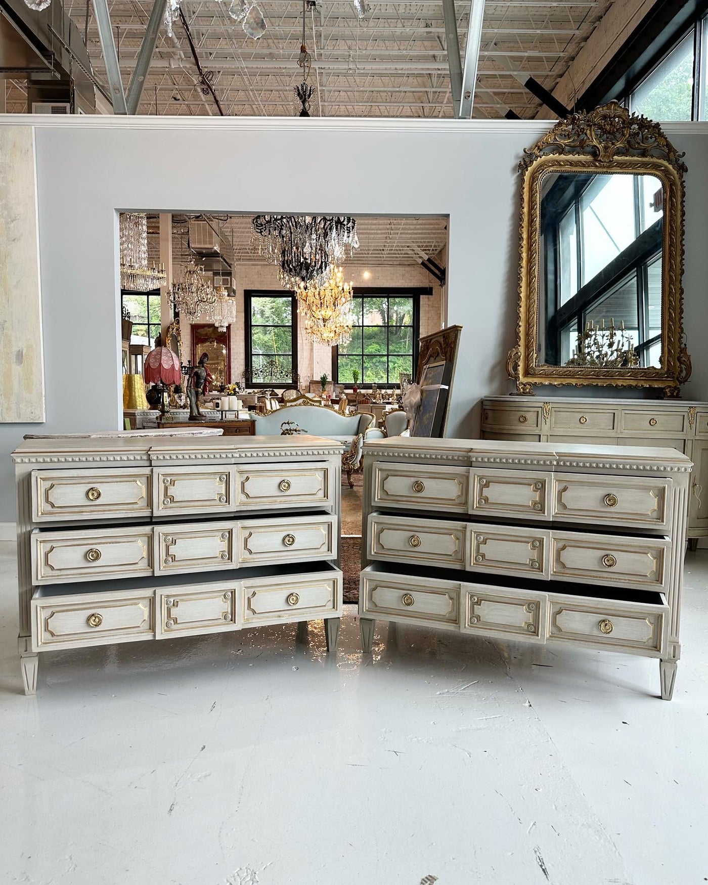 Swedish Chest of Drawers with Block Drawer Detail