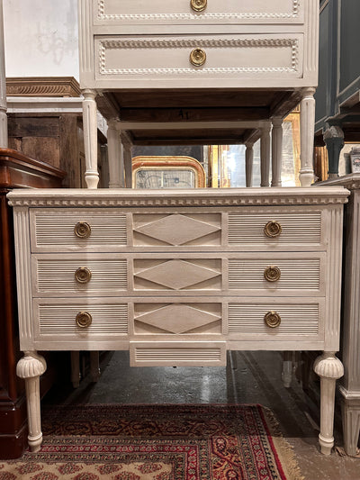 Soft White Swedish Diamond Chest | Le Chateau | European Luxury Furniture in Atlanta