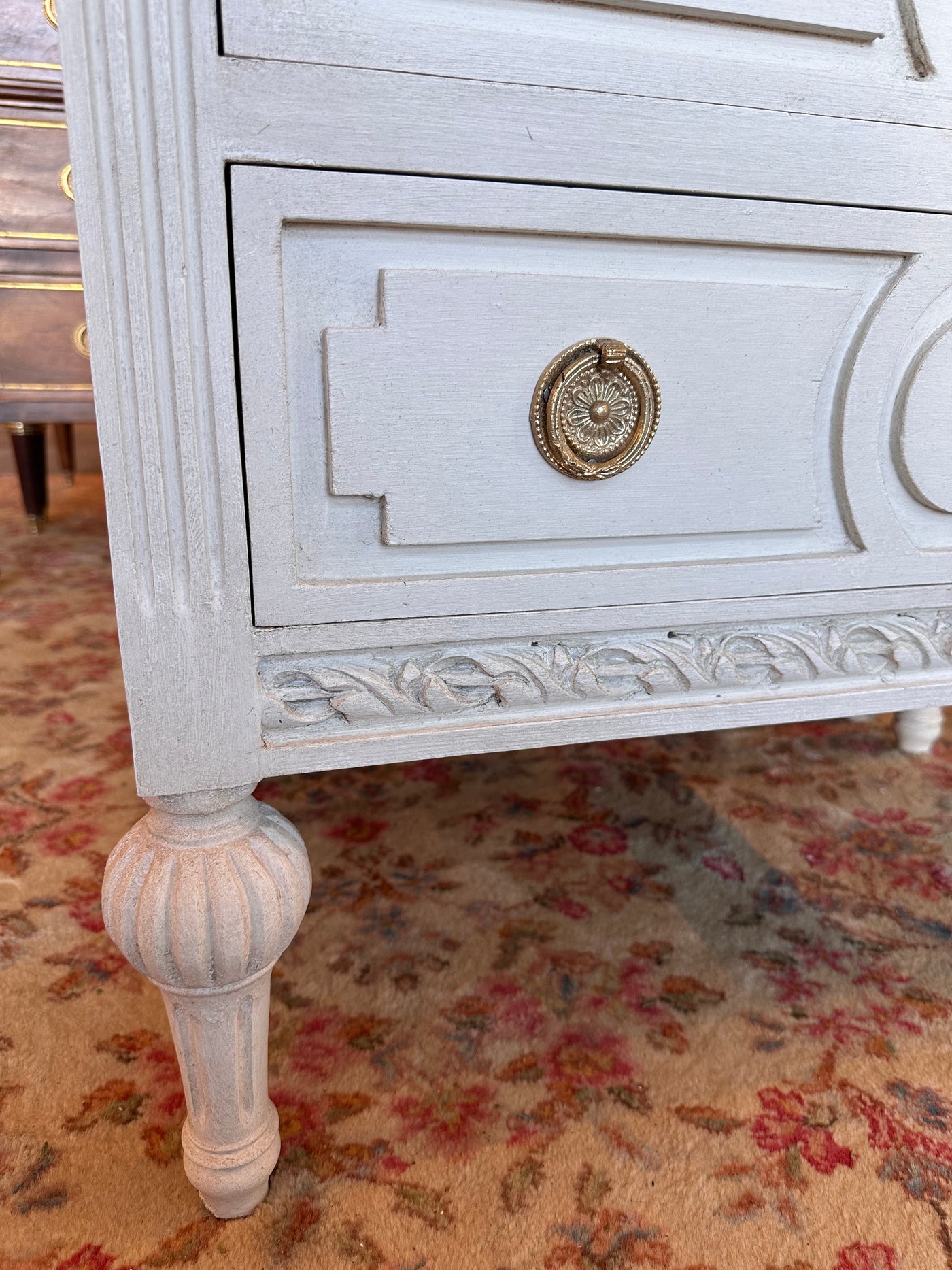 Swedish Chest with Circle Carving | Le Chateau | European Luxury Furniture in Atlanta