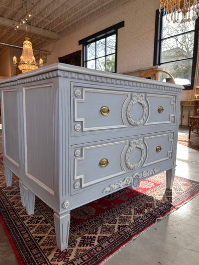 Swedish Wreath Carved Chest