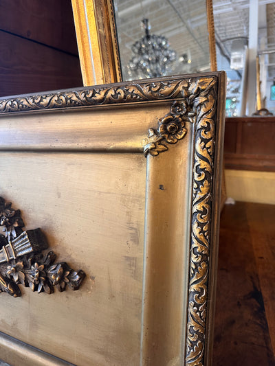 18th Century French Trumeau Mirror with Beveled Glass