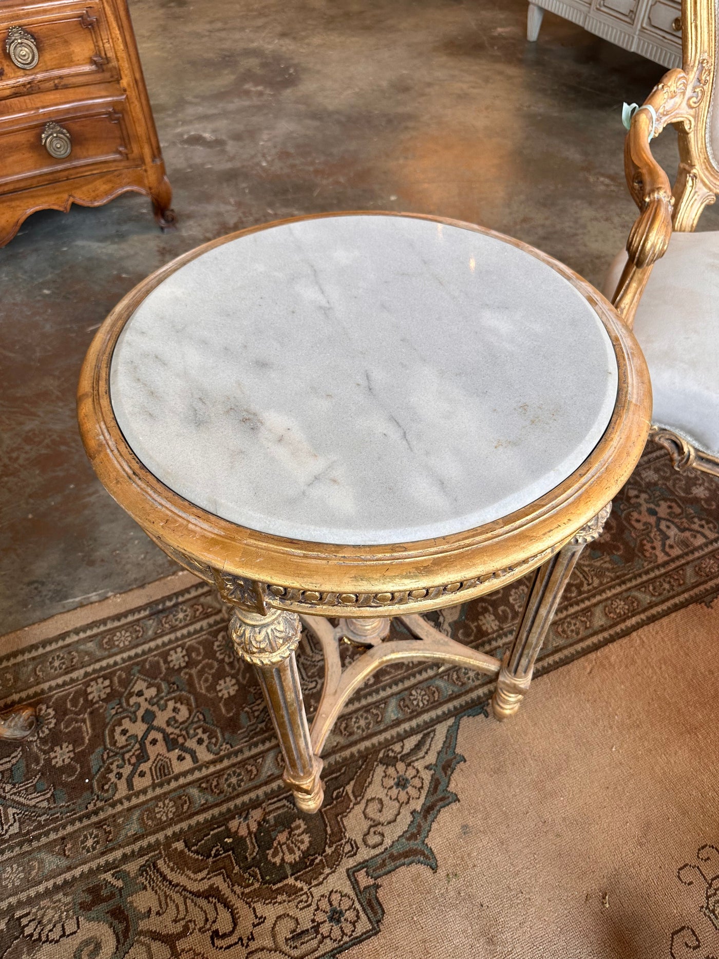 Designer Pick: Marble Top Louis XVI Side Table