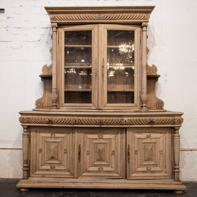 Antique French Cupboard in Original Wood Finish with Carvings - Cupboard | Le Chateau (Atlanta, GA) • 2