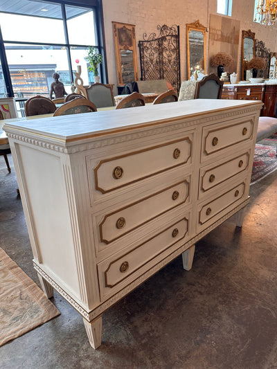 6 Drawer Swedish Dresser with Open Trim | Le Chateau | European Luxury Furniture in Atlanta