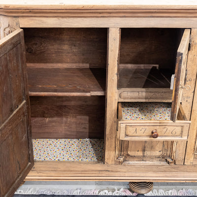 French Country 18th Century Geometric Sideboard – Dated 1776