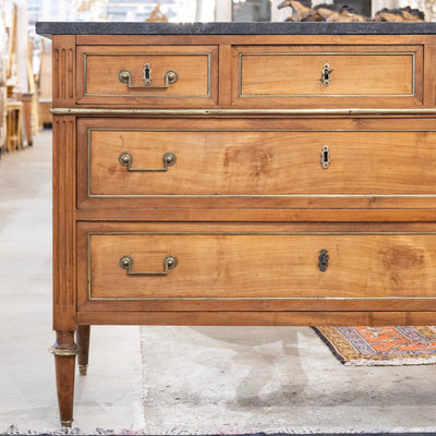 Louis XVI 18th Century Chest – Wood with Black Marble Top