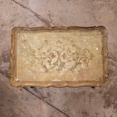 Hand-Painted Italian Nesting Tables – Scalloped Edges & Floral Detailing