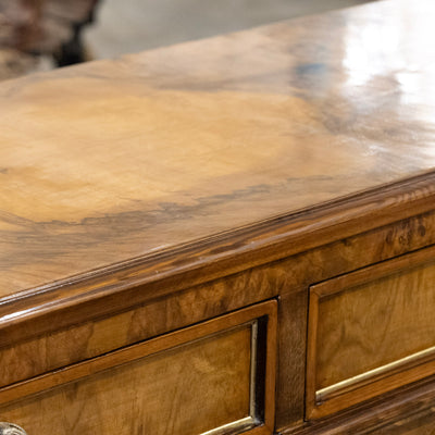 Louis XVI Burl Wood Sideboard with Brass Hardware