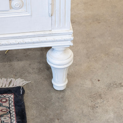 Swedish Four-Door Sideboard –  Lattice Carved Detail in Dove White