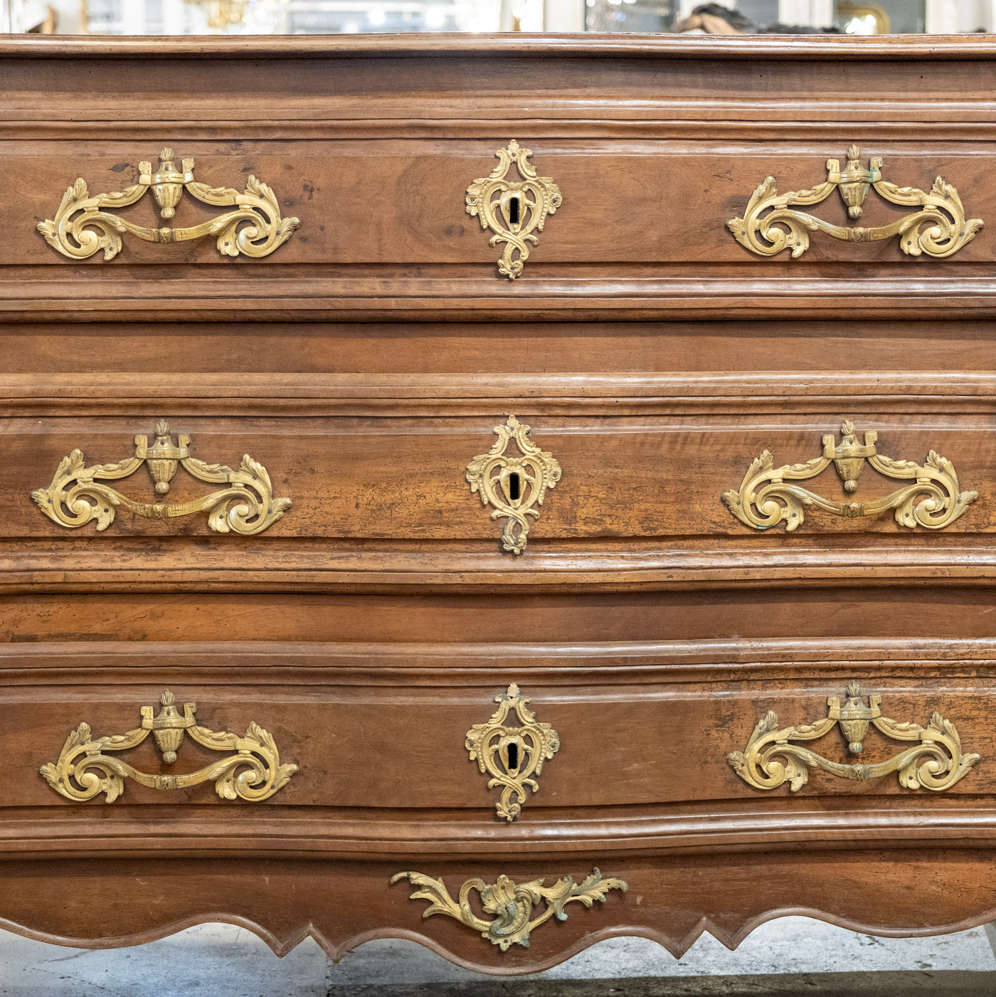 18th Century French Louis XV Chest – Brass Ormolu Mounts