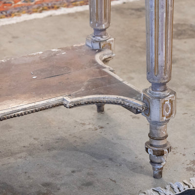 Louis XVI Painted Console Table – Carved & Medallion Details
