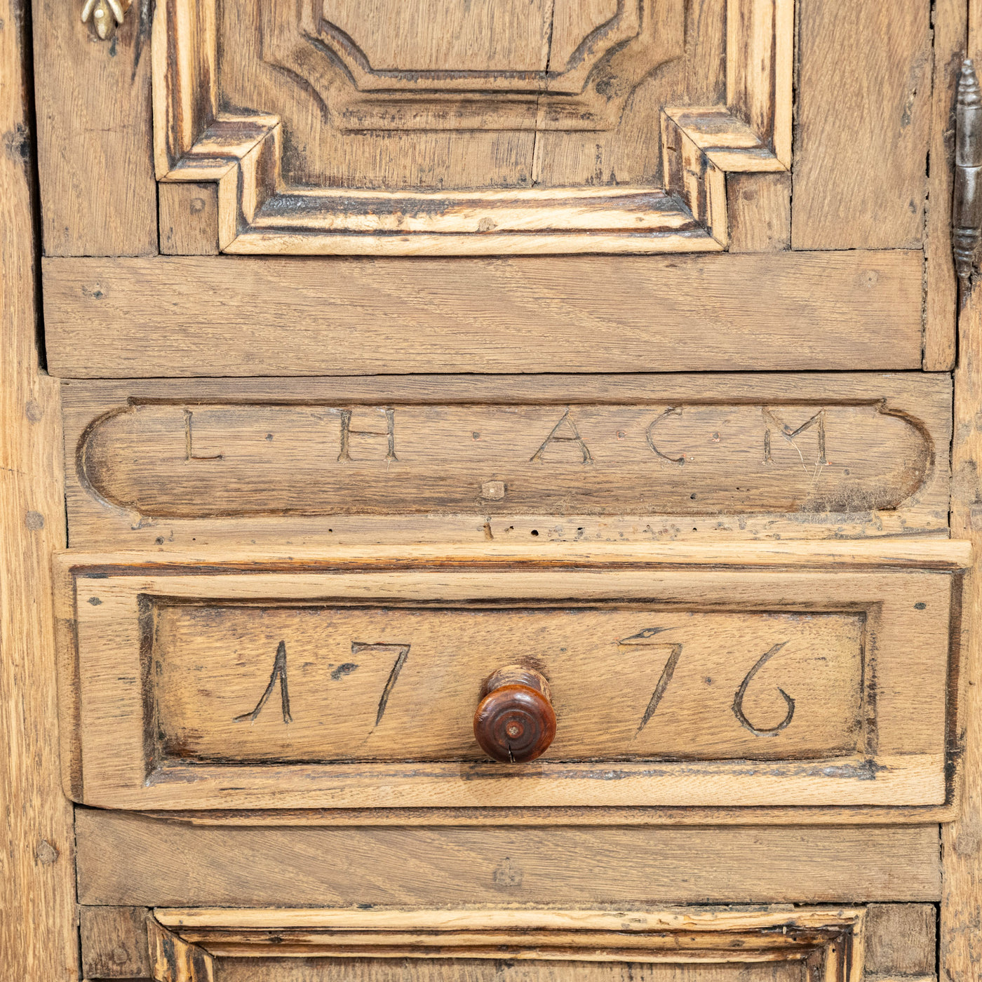 French Country 18th Century Geometric Sideboard – Dated 1776