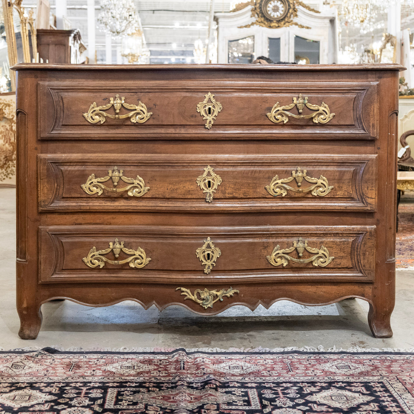 18th Century French Louis XV Chest – Brass Ormolu Mounts