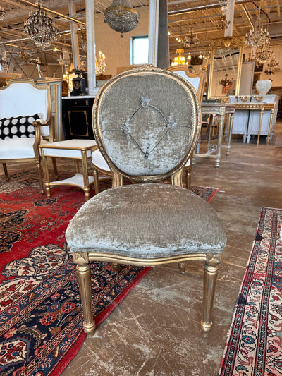 Antique French Louis XVI Tufted Dining Chair | Le Chateau | European Luxury Furniture in Atlanta