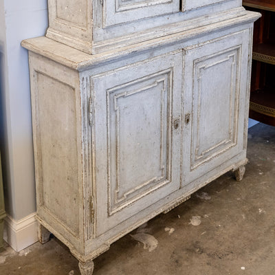 Pair of Swedish Tall Painted Cabinets – Distressed Grey Finish