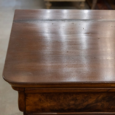 Louis Philippe Marbled Burl Wood Chest – Ornate Pulls