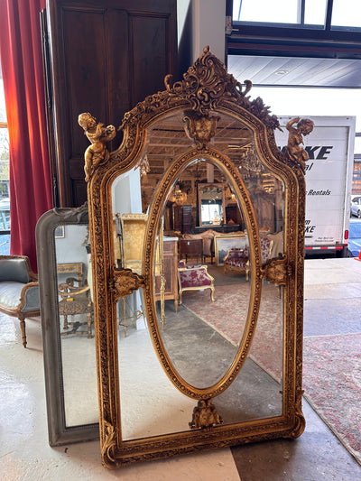 (PAIR) Louis XIV Gilt Beveled Pair of Mirrors | Le Chateau | European Luxury Furniture in Atlanta