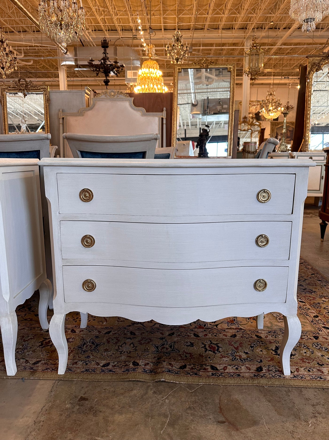 Antique Swedish Chest with Curved Legs | Le Chateau | European Luxury Furniture in Atlanta