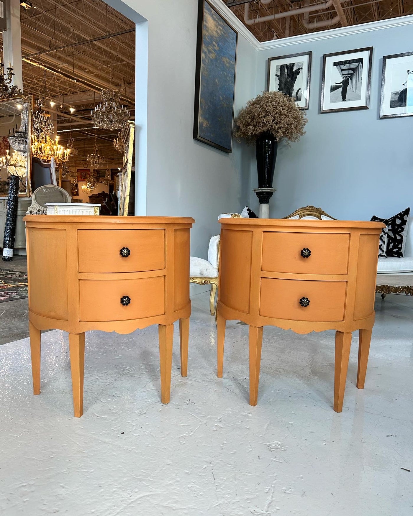 Swedish Orange Demilune Chest