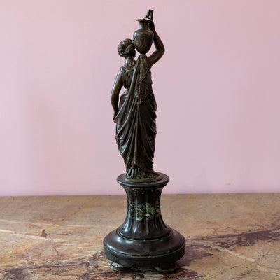 Pair of Neoclassical Statues – Bronze with Marble Base - Statue / Sculpture | Le Chateau (Atlanta, GA) • 7