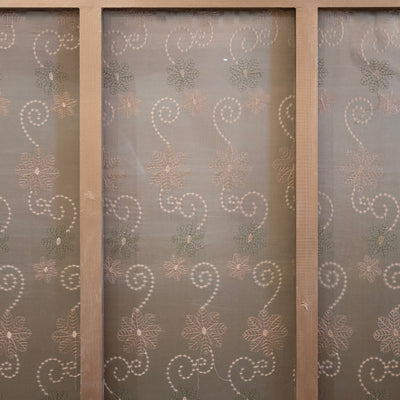 Louis XVI Gilded King Size Headboard – Rope Trim with Light Grey Velvet & Embroidered Back
