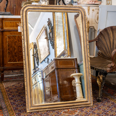 Louis Philippe Mirror – Carved Rope Trim & Gold Finish