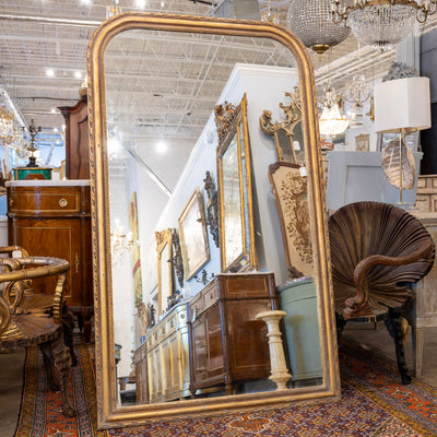 Louis Philippe Floor Mirror – Rope & Beaded Trim in Gold