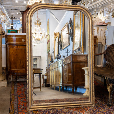 Louis Philippe Mirror – Rope & Beaded Trim with Gold Finish