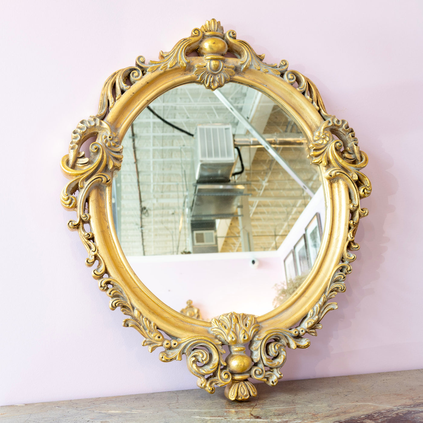 Ornate Gilded Oval Mirror - Ornate Mirror | Le Chateau (Atlanta, GA) • 1
