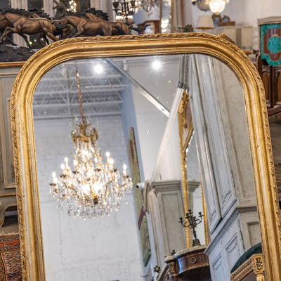 Louis Philippe Gilded Mirror – Rope Carved Trim