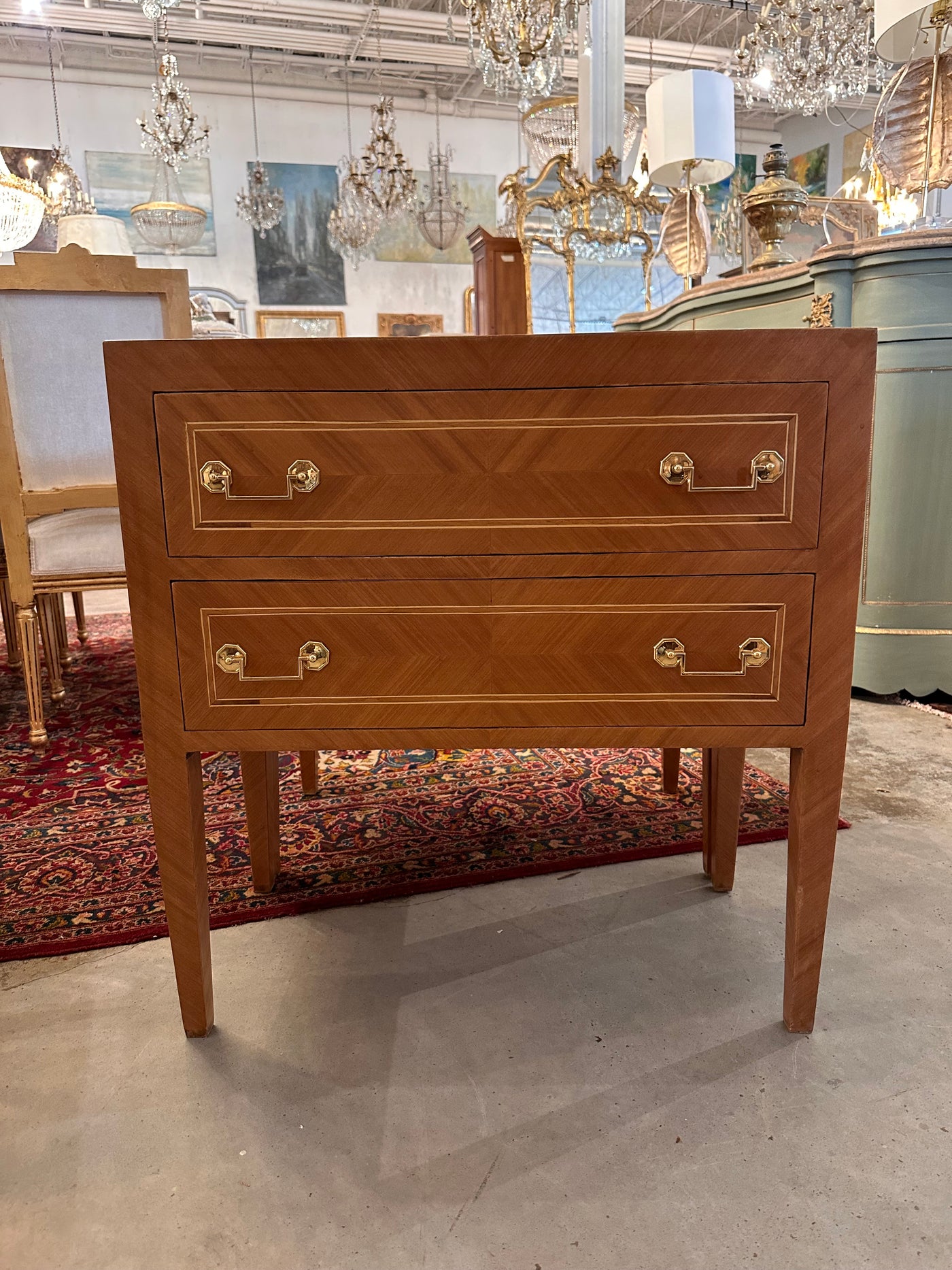 Art Deco Wood Grain Chest