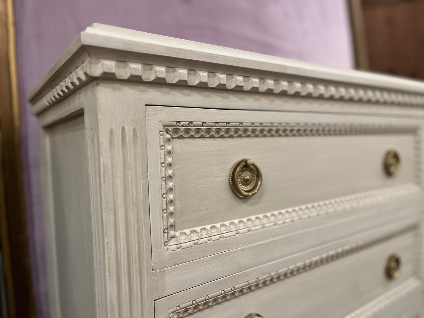 Swedish Chest with Beaded Trims