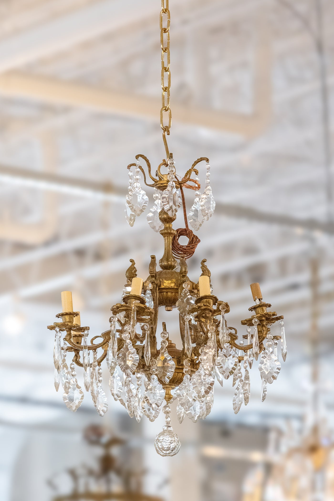 Charming French Candelabra Chandelier with Crystals | Le Chateau | European Luxury Furniture in Atlanta