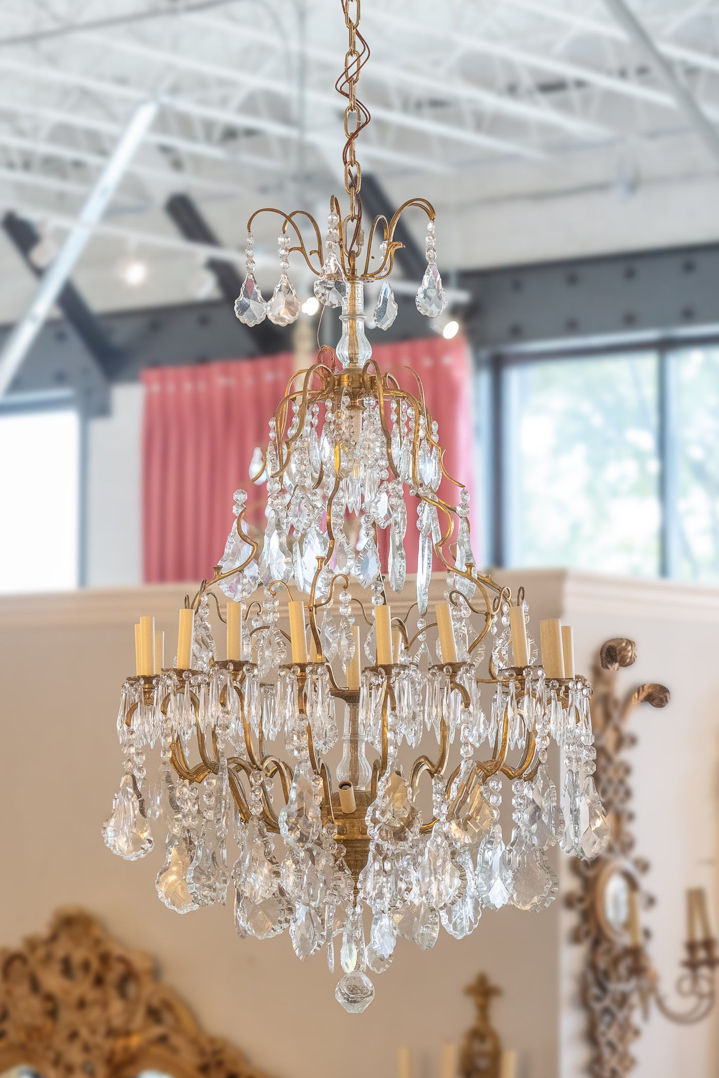 French Candelabra Chandelier with Swarovski Crystals | Le Chateau | European Luxury Furniture in Atlanta