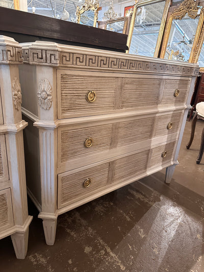 Swedish Chest with Greek Key and Reeded Details