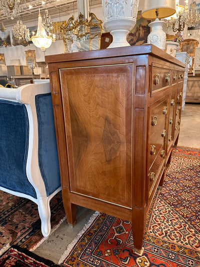 12 Drawer Dark Burl Wood Dresser