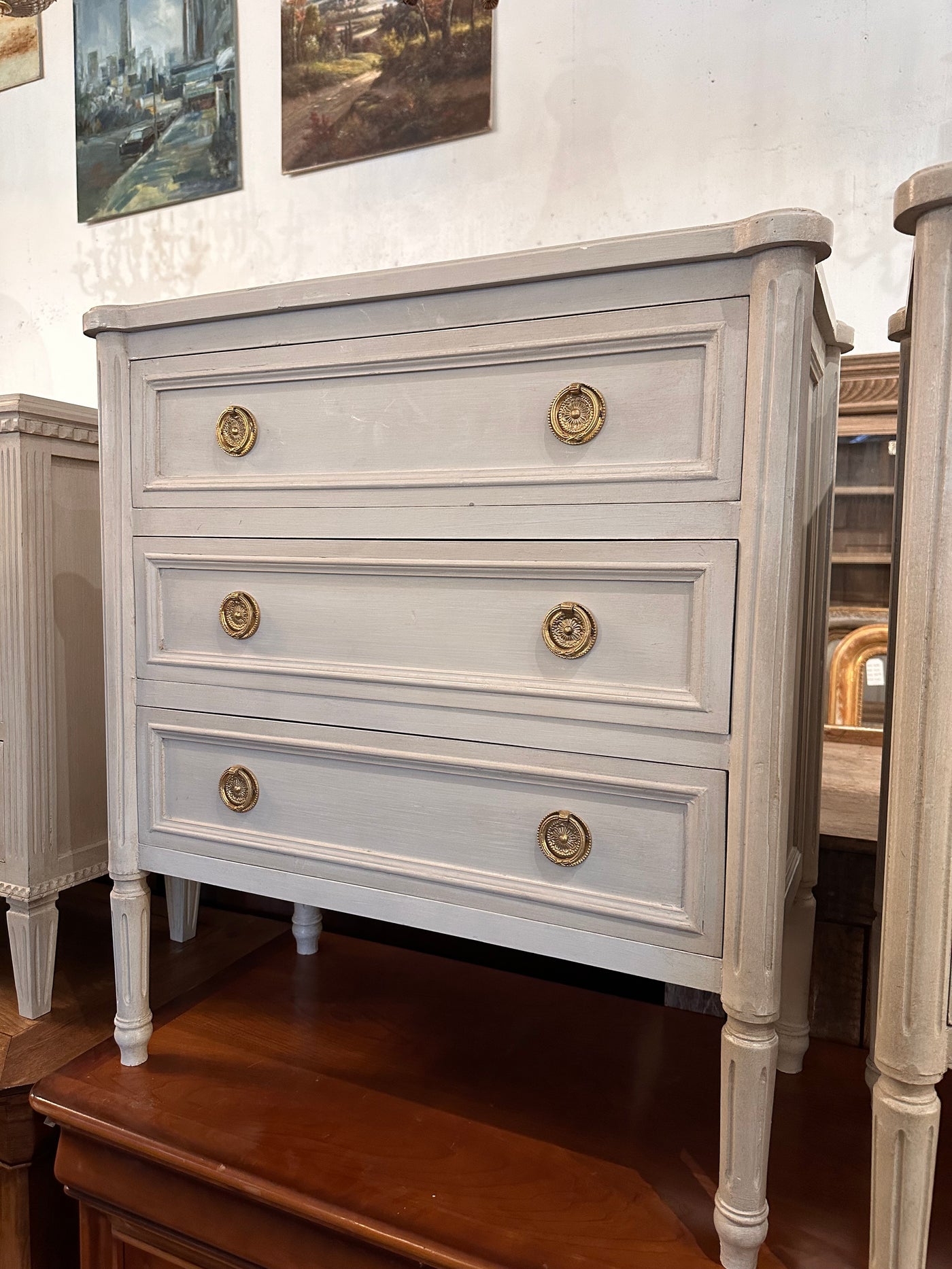 Early 1900s Swedish Chest with Rounded Corners | Le Chateau | European Luxury Furniture in Atlanta