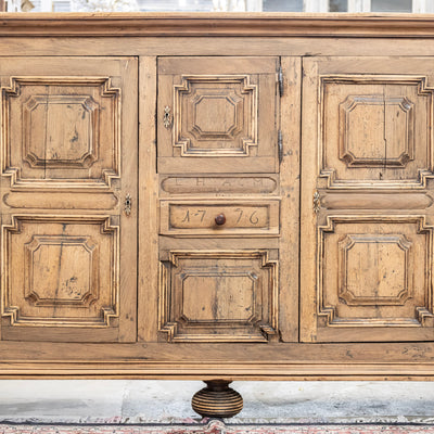 French Country 18th Century Geometric Sideboard – Dated 1776