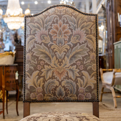 Louis XVI Dining Chair – Brown Frame with Original Tapestry Upholstery