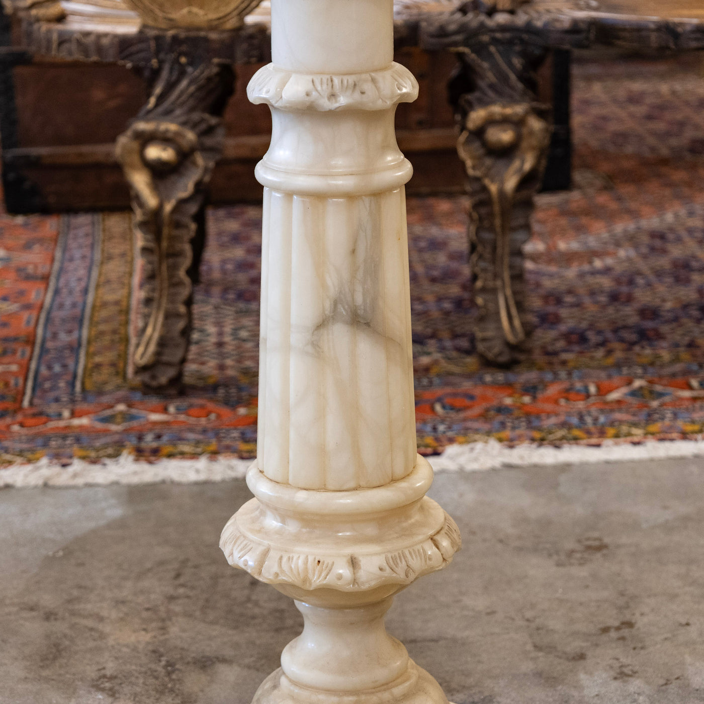 Marble Pedestal Carved Column