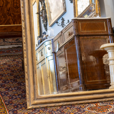 Louis Philippe Mirror – Carved Rope Trim & Gold Finish