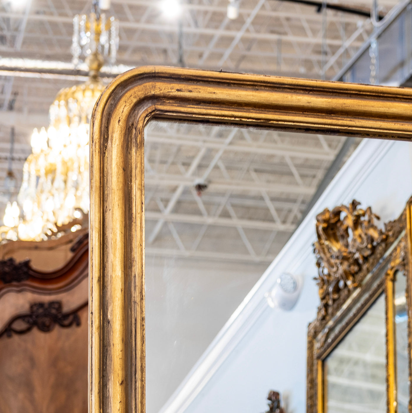 Louis Philippe Floor Mirror – Tall Frame & Gold Finish