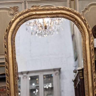 Louis Philippe Gilded Mirror – Beaded & Rope Carved Trim
