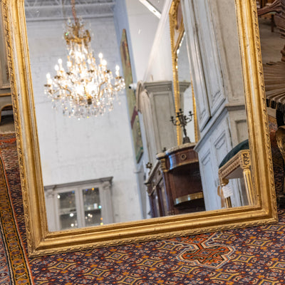 Louis Philippe Gilded Mirror – Rope Carved Trim