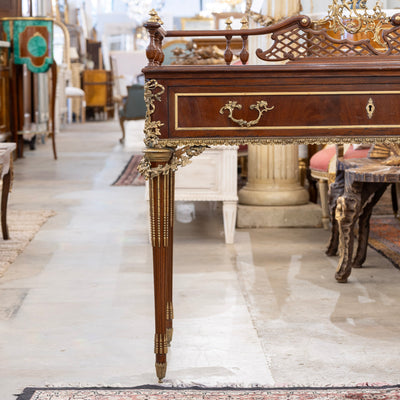 Louis XVI Writing Desk – Brown with Ormolu Mount