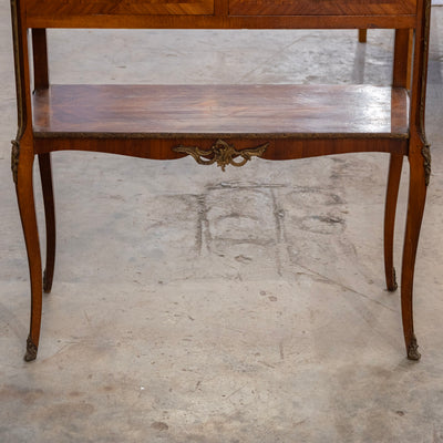 Louis XV Side Table –  Marquetry & Bronze Ormolu